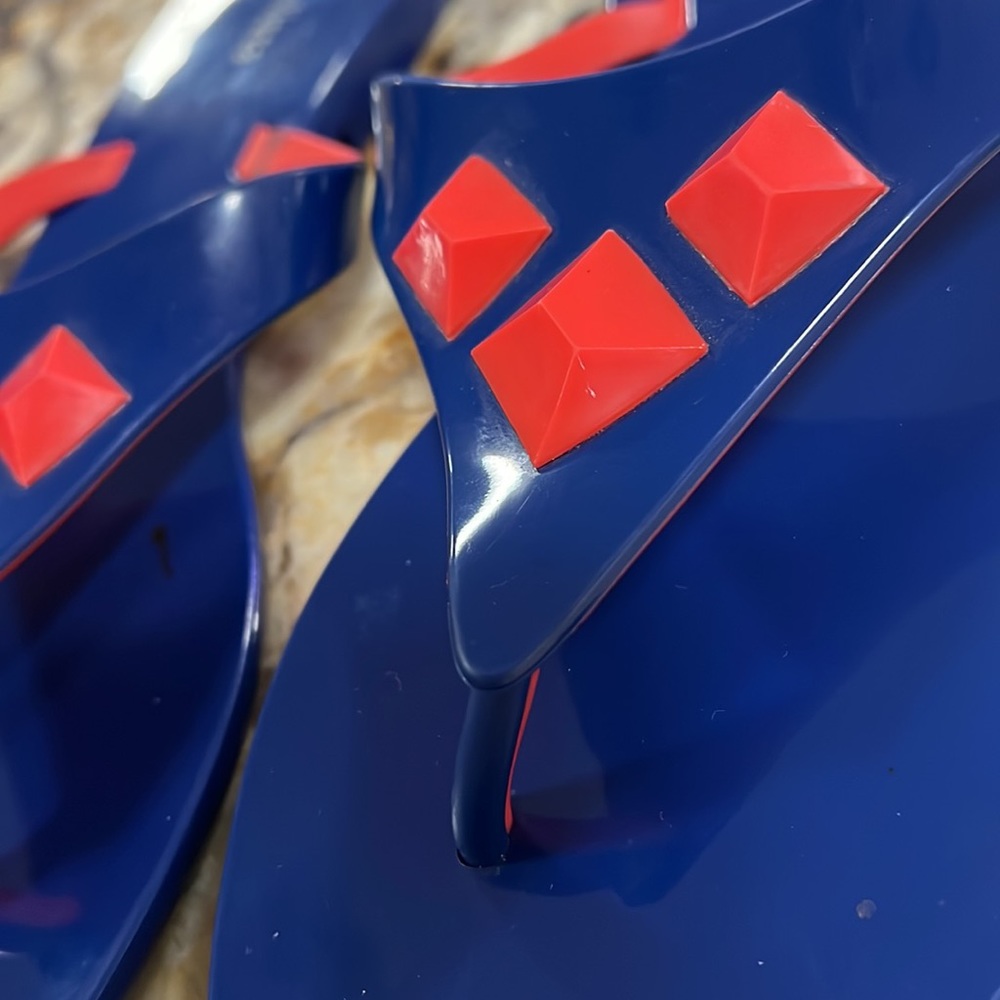 Melissa Shoes Blue / Coral Jelly Multicolor Sandals size 9 - Picture 3 of 13